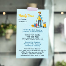 Schoonmaak Diensten Flyer Sjabloon