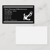 Schoonmaak en onderhoud van de boot visitekaartje (Voorkant / Achterkant)