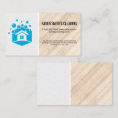 Schoonmaak Service | Huis zeepbellen logo Visitekaartje (Voorkant / Achterkant)