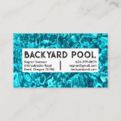 Schoonmaak van de zwempool-bouwcontractant visitekaartje (Voorkant)