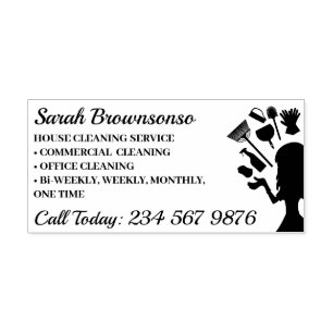 Schoonmaak zwart Elegant Zelfinktende Stempel