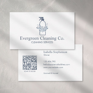 Schoonmaakbedrijf Modern QR-code Visitekaartje
