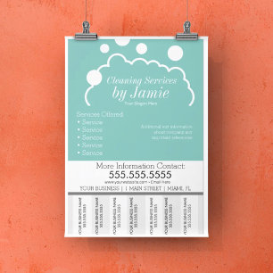 Schoonmaakbedrijf Suds Tear Off Strips Flyer