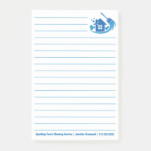 Schoonmaakbedrijf voor huisjes met eigen lijntjes post-it® notes