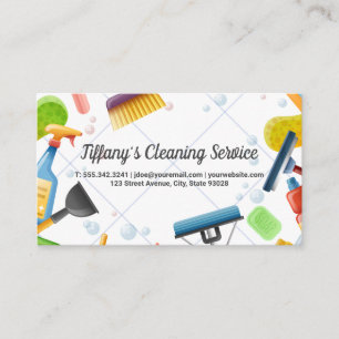 schoonmaakbenodigdheden   Tegel vloer achtergrond Visitekaartje