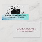 schoonmaakbenodigdheden | Zeepbellen Visitekaartje (Voorkant / Achterkant)