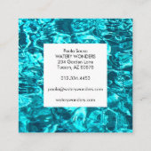 Schoonmaakbeurt waterspuiggen vierkante visitekaartje (Achterkant)