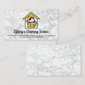 Schoonmaakdienst | Dienstmeid Logo Visitekaartje (Voorkant / Achterkant)