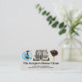 schoonmaakdienst | Duster en Spray Squeegee Visitekaartje (Staand voorkant)