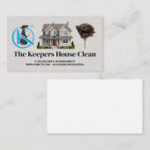 schoonmaakdienst | Duster en Spray Squeegee Visitekaartje (Voorkant / Achterkant)