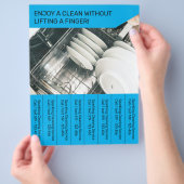 Schoonmaakdienst eenvoudig modern afscheur Flyer (Hand)