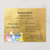 Schoonmaakdienst gouden QR code Flyer (Voorkant)