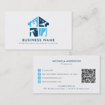 Schoonmaakdienst Modern Logo & QR Code