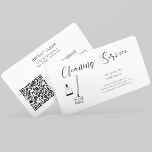 Schoonmaakdienst QR Code Visitekaartje