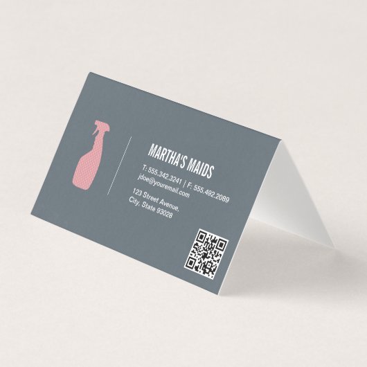 schoonmaakdienst | QR-code Visitekaartjes (Voorkant)