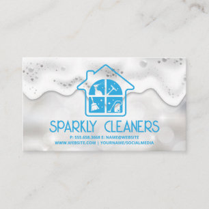 schoonmaakdienst voor woningen Sparkles Zeepbe Visitekaartje