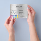 Schoonmaakdienst zilverglitterstof QR-code Flyer (Hand)