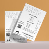 Schoonmaakdiensten Dienstmeid Prijs Zwart En Wit Flyer