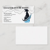 Schoonmaakdiensten | Flessenspray Logo Visitekaartje (Voorkant / Achterkant)