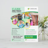 Schoonmaakdiensten Flyer Sjabloon (Staand voorkant)
