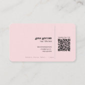 Schoonmaakdiensten Housekeeper QR Code Blush Roze Visitekaartje (Achterkant)
