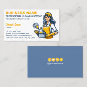 Schoonmaakdiensten Huishouding Visitekaartje (Voorkant / Achterkant)