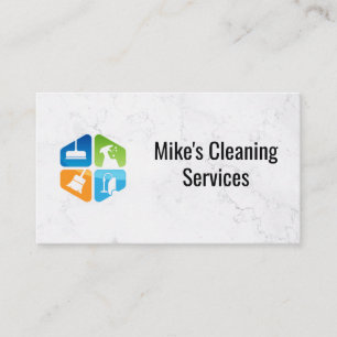 Schoonmaakdiensten Logo Huis Schoonmaak Visitekaartje