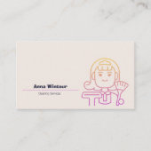 Schoonmaakdiensten QR Code Minimalist Visitekaartje (Voorkant)