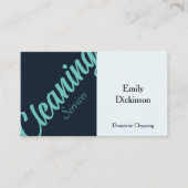 Schoonmaakdiensten QR Code Retro Visitekaartje (Voorkant)