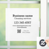 Schoonmaakdiensten voeg nummer website e-mailadres raamsticker (Huis)