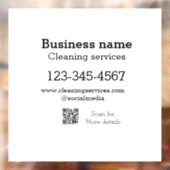 Schoonmaakdiensten voeg nummer website e-mailadres raamsticker (Vel 2)