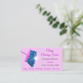 Schoonmaakdiensten voor classy Roze Ocean Glitter  Visitekaartje (Staand voorkant)