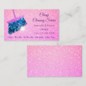 Schoonmaakdiensten voor classy Roze Vonk Glitter Visitekaartje (Voorkant / Achterkant)