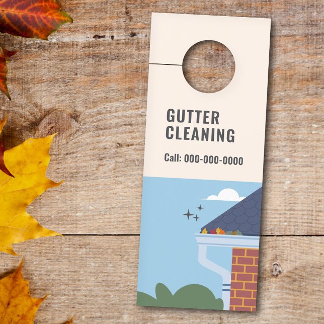 Schoonmaakdiensten voor goot (Gutter Cleaning Services Door Hanger)