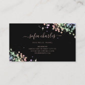 Schoonmaakholografisch giststof mousserend zwart visitekaartje (Achterkant)