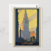  schoonmaakmachine en reisbureau Ohio Briefkaart (Voorkant / Achterkant)