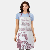 Schoonmaakmaden Janitorial, roze spoelroos Schort (Gedragen)