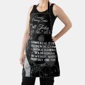 Schoonmaakmaid Janitorial Cute Stylish Black Schort (Insitu)