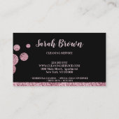Schoonmaakmais Janitorial sparking Black Visitekaartje (Achterkant)