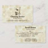 Schoonmaakmais Janitorial sparking sepia Visitekaartje (Voorkant / Achterkant)