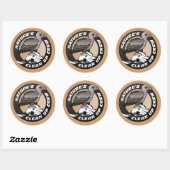 Schoonmaakpersoneel van natuur ronde sticker (Vel)