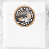 Schoonmaakpersoneel van natuur ronde sticker (Tas)