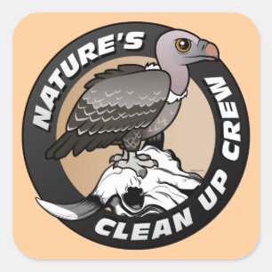 Schoonmaakpersoneel van natuur vierkante sticker