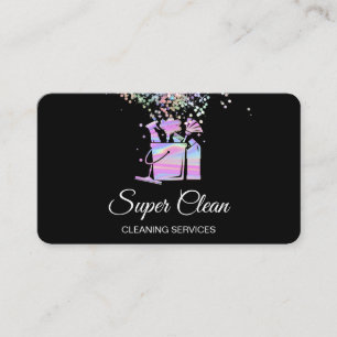 Schoonmaakprogramma voor professioneel gebruik visitekaartje