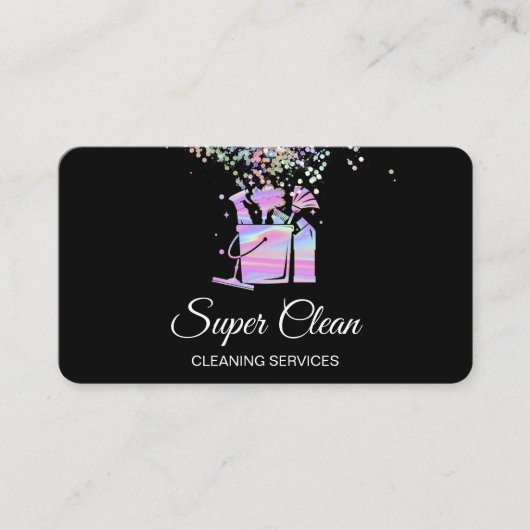 Schoonmaakprogramma voor professioneel gebruik visitekaartje (Voorkant)