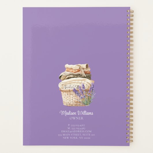 Schoonmaakservice Afsprakenboek Waterverf Planner (Achterkant)