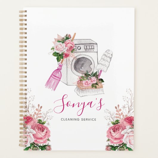 Schoonmaakservice Bloemen Schattige Planner (Voorkant)