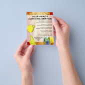 Schoonmaakservice Flyer Vibrant Ray Bedrijfsbureau (Hand)