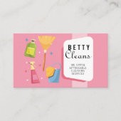 Schoonmaakservice House Cleaner Retro Visitekaartje (Voorkant)
