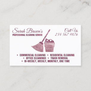 Schoonmaakservice Maid Janitorial Elegant moussere Visitekaartje